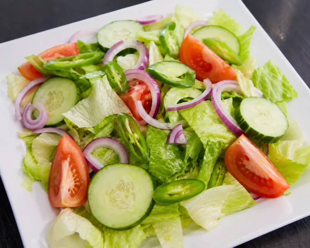 Green Salad - one of the low calorie indian foods